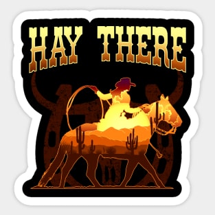 Hay There I Equestrian Pony Horse Lover Sticker